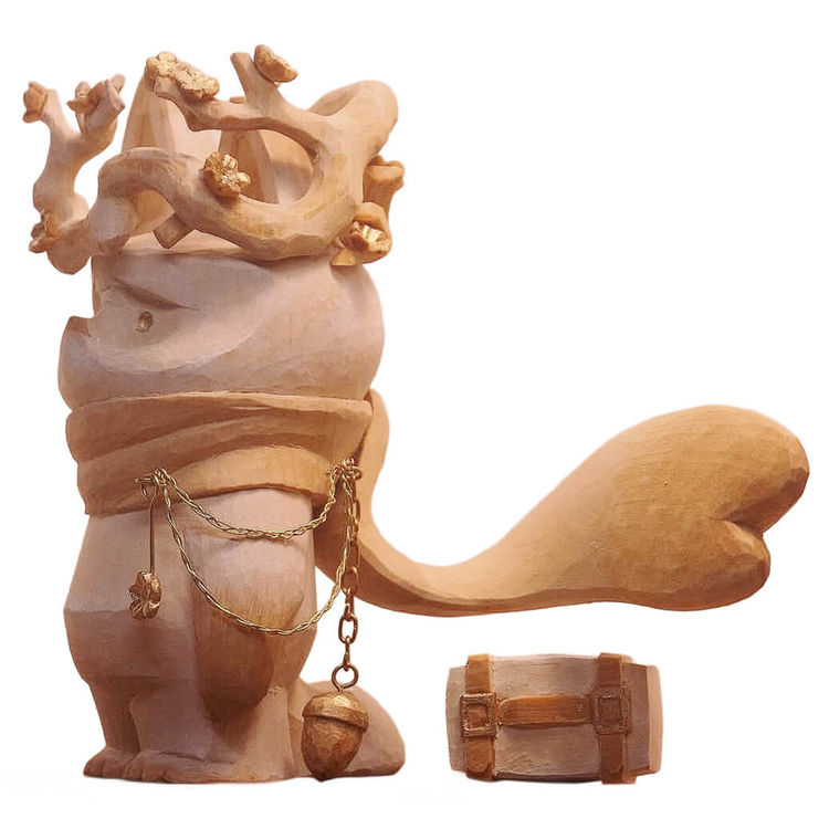 P-Pet Xeno Fox Wooden Hand Craft by Kaarok