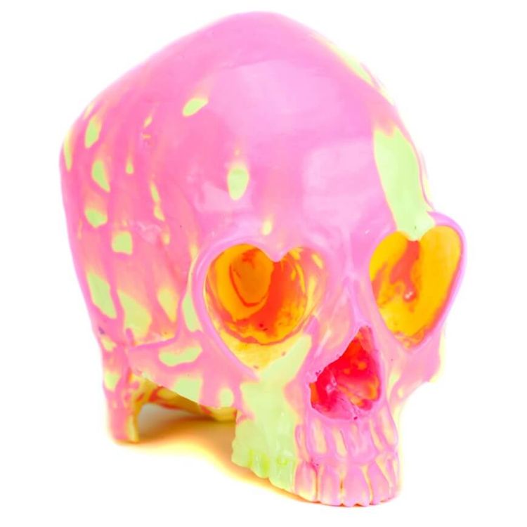 POP-swirl Heart Skull by Ron English