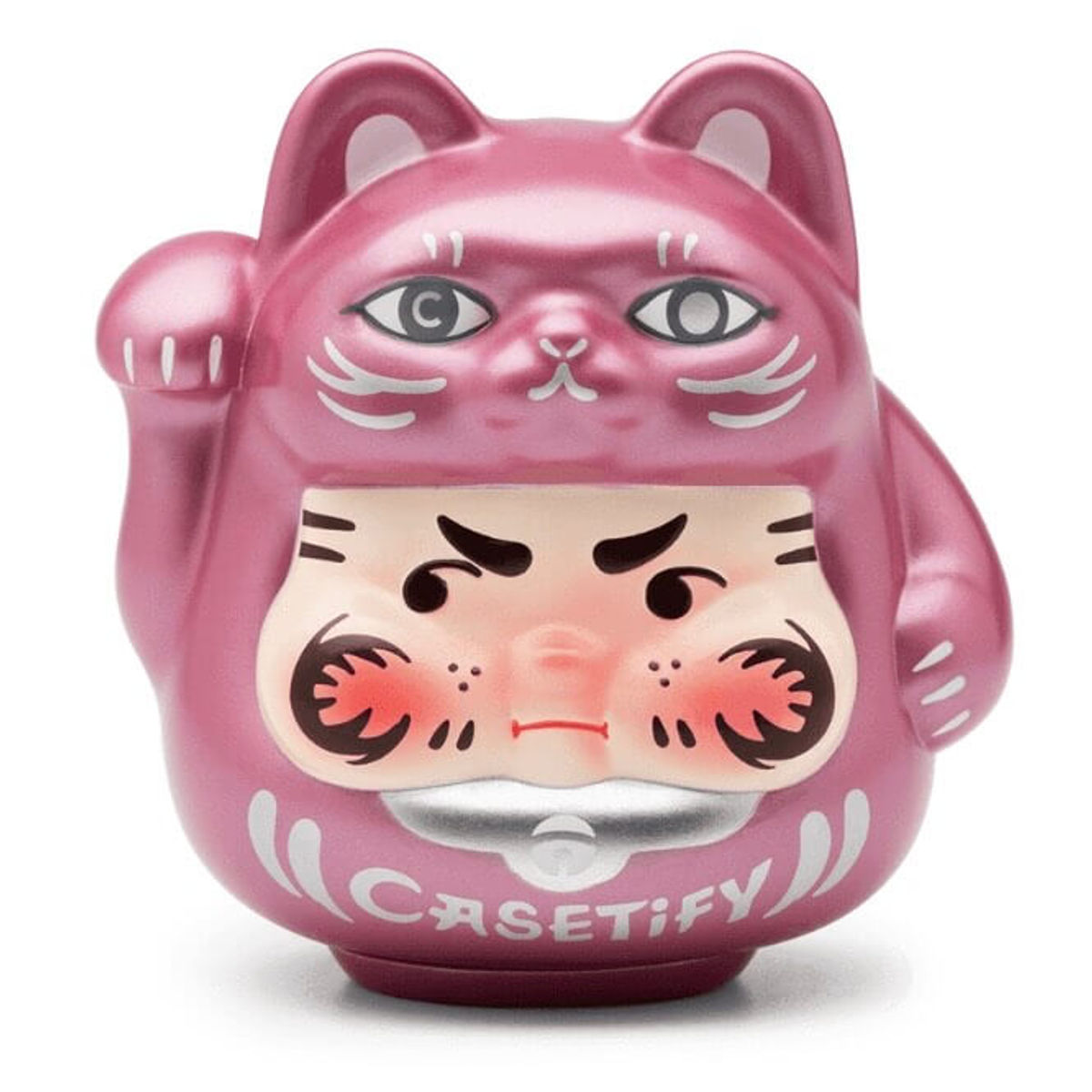 PP Monster Casetify Lucky Kitten Daruma Metallic Pink
