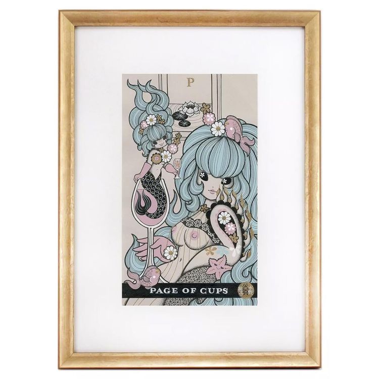 Page of Cups: Miss Angel Fish by Junko Mizuno