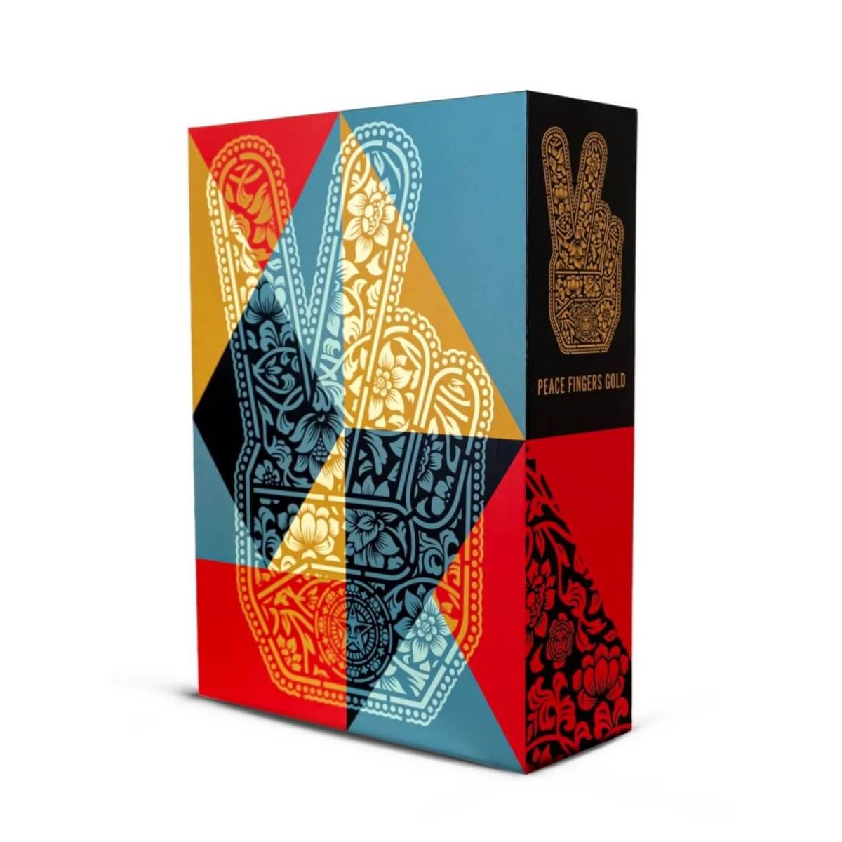 Peace Fingers Sculpture (Gold)