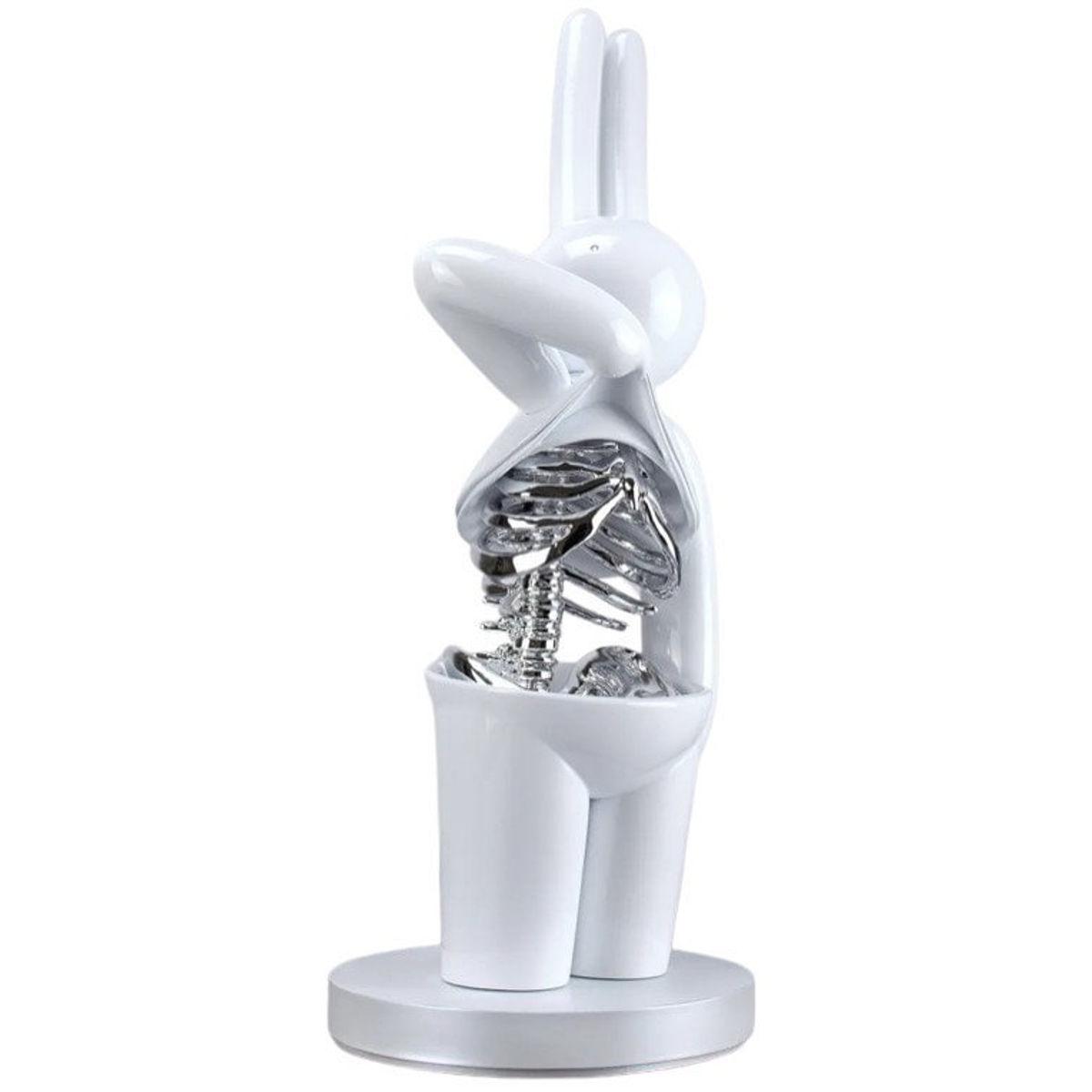 Pearl White & Chrome Ribs of Amour Petit Lapiin