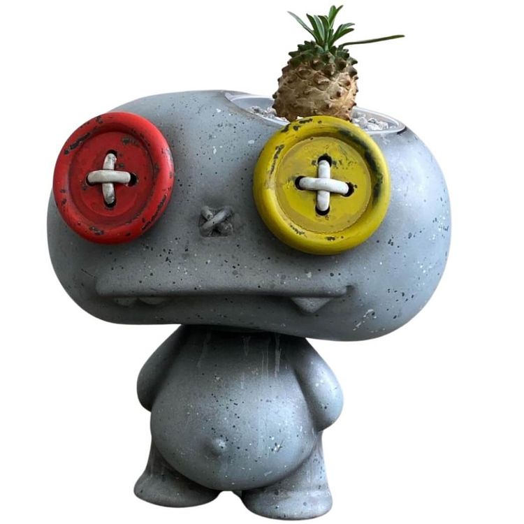 Pebbie The Button Eyes Planter "Stoned" colorway by Shazam Arcadia (Adam Zacharias)