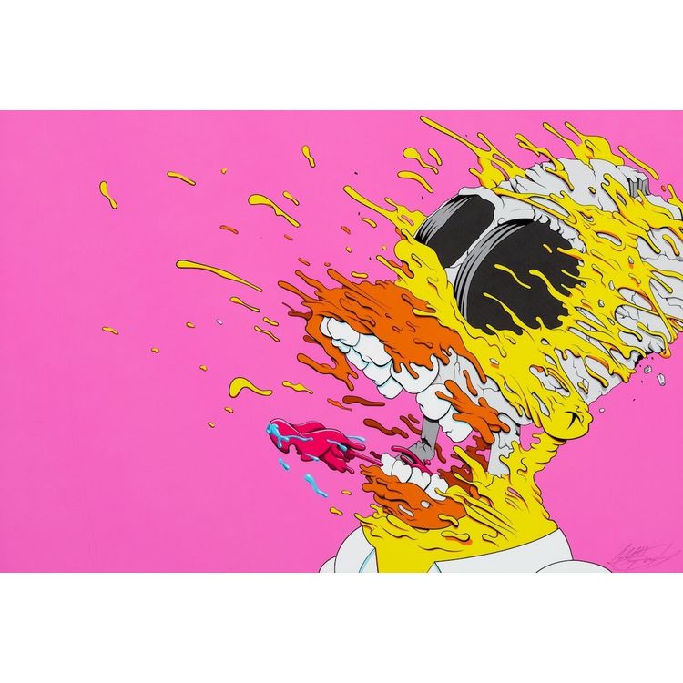 Pink Cocaine : Deconstructed Homer  by Matt Gondek
