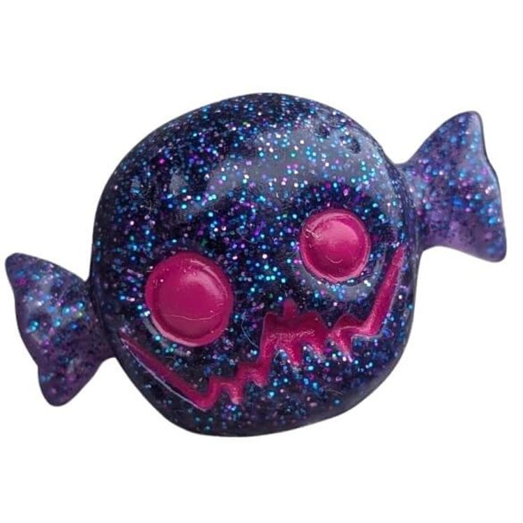 Purple Glitter/Pink Eyes and Mouth Rotty Candy  by Ghost Fox Toys