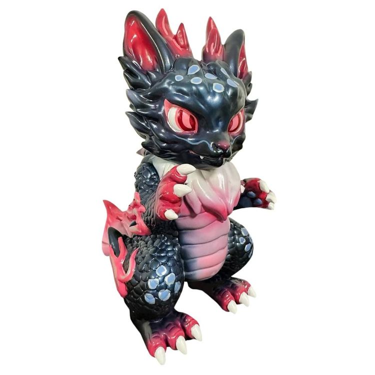 Pink Flame Dark Mythical Dragon by Genkosha
