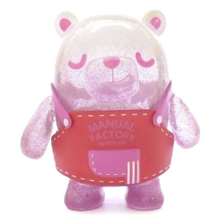 Pink Glitter Manual Factory Bear by LOG-ON