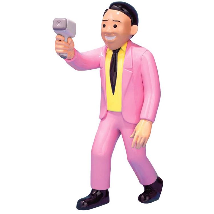 Pink Idiotmeter Man by Joan Cornellà