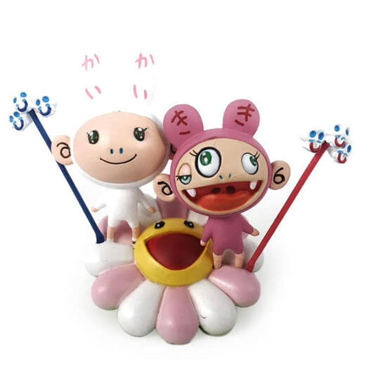 Kaikai Kiki & Flower - Pink by Takashi Murakami