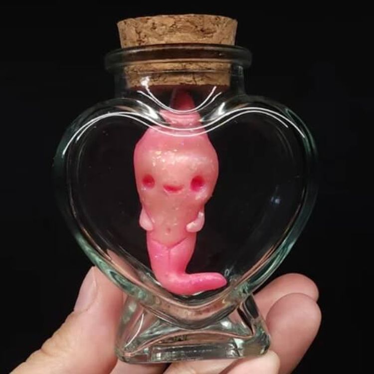 Pink Love Wisp In A Bottle by The Coven of Cuteness