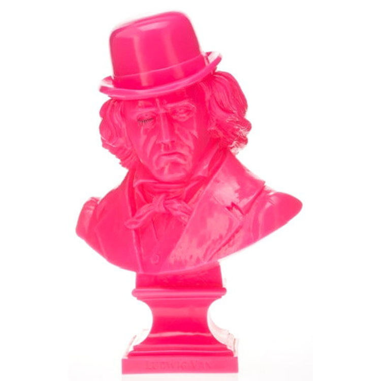 Pink Ludwig Van Bust by Frank Kozik