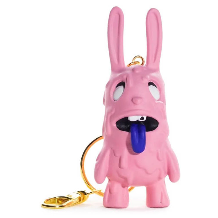 Pink Micro Zombie Bunny Keychain by Fetch for Donuts (Aleana Soto)