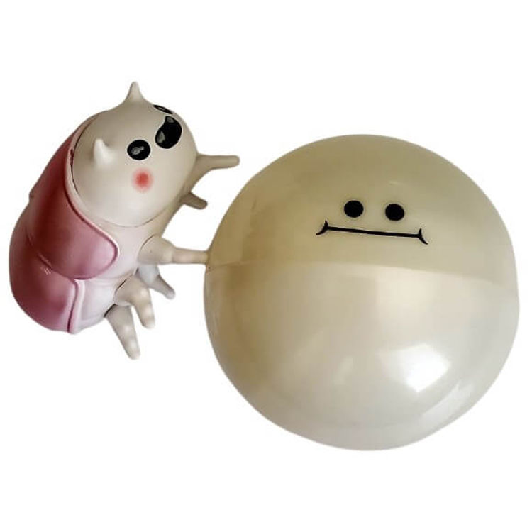 Pink Pearlescent Mini Dungby & Pooba by Andrew Bell