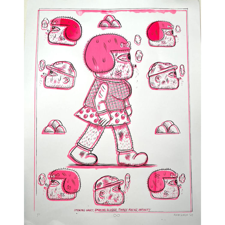 Pink Smoking Nancy (Misprint) by Kevin Scalzo