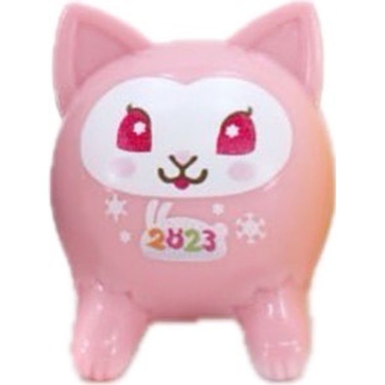 Pink Rabbit Daruma by Konatsu Koizumi