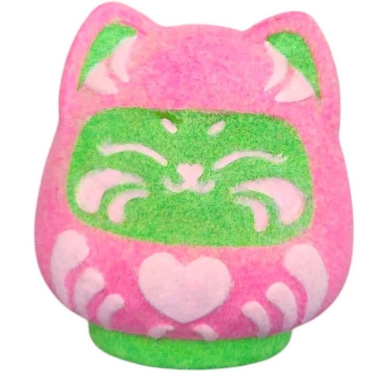 Pink & Green FlokDarumai by Jenny Cherry