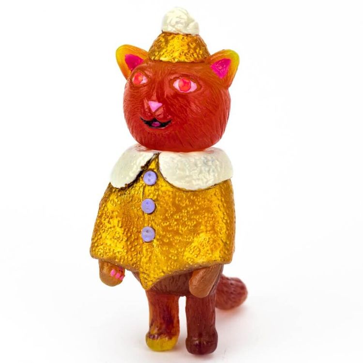 Poncho Cat – Clear Red by Grumble Toy (Ainsley Sturko)