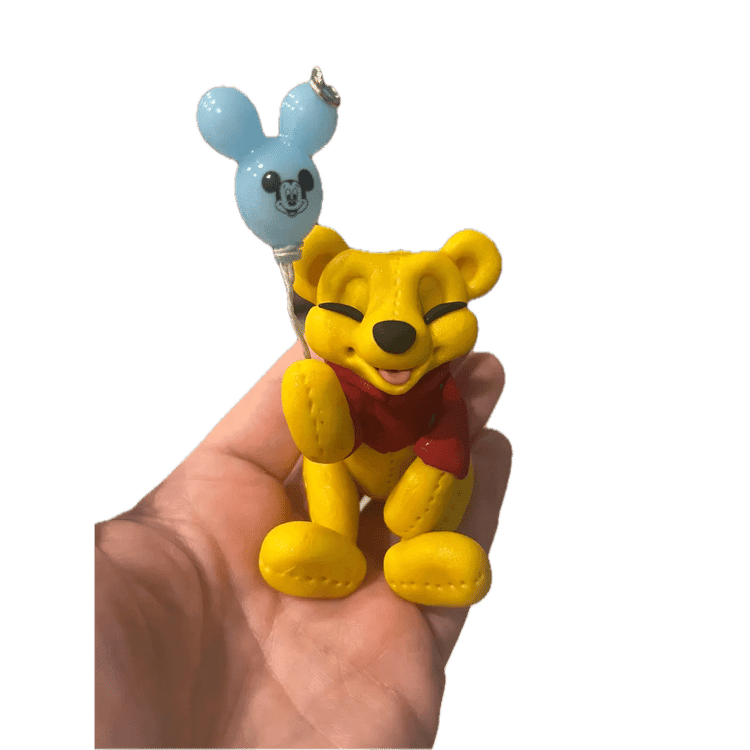 Pooh Bear with Mickey Balloon by Goofy Floof