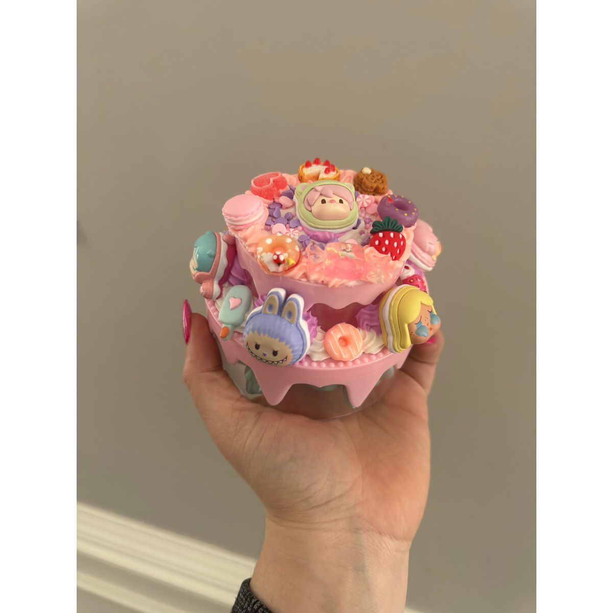 Popbean Trinket Cake with Boo Candy