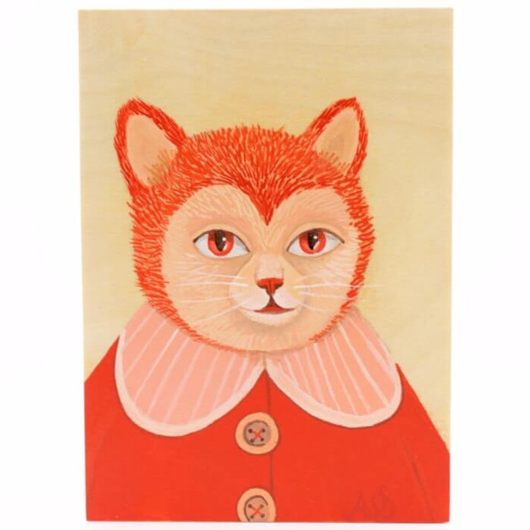 Portrait of Cat in Sweater by Grumble Toy (Ainsley Sturko)