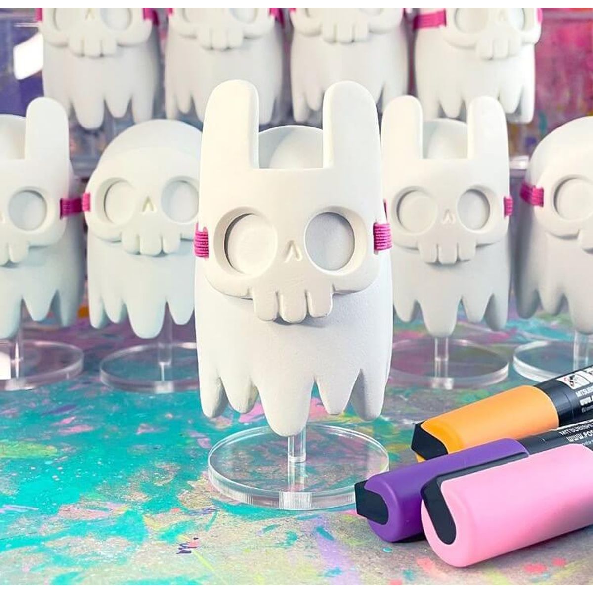 Psychochomp Blank Bunny Skully Mask