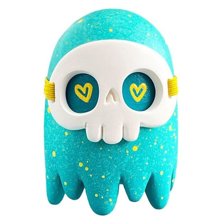 Psychochomp Turquoise & Yellow Heart Eyes by Ejits