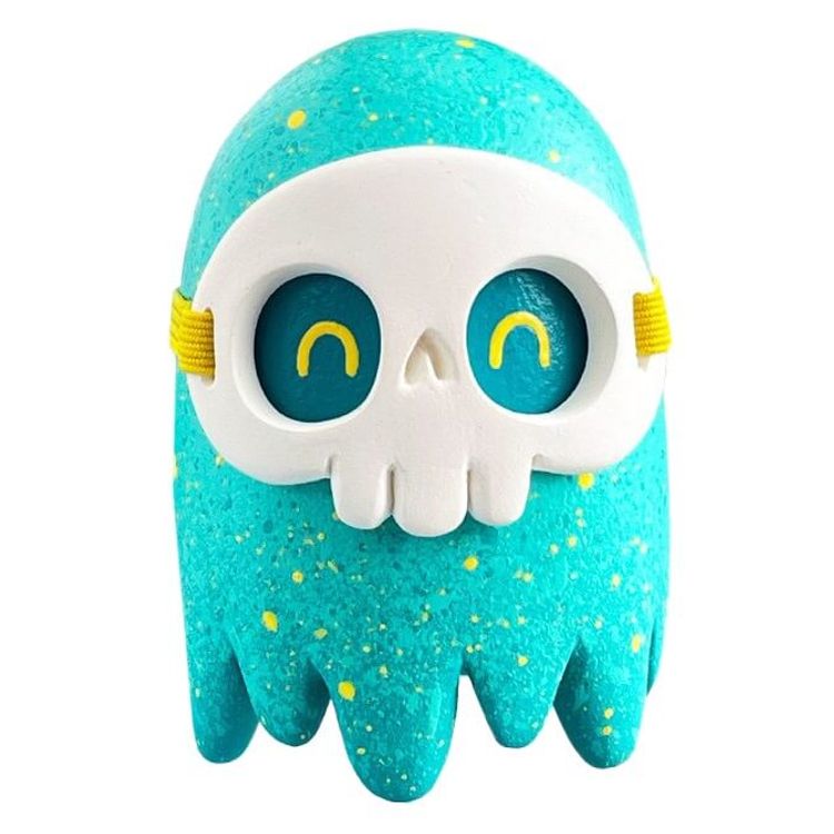 Psychochomp Turquoise & Yellow Smiley Eyes by Ejits