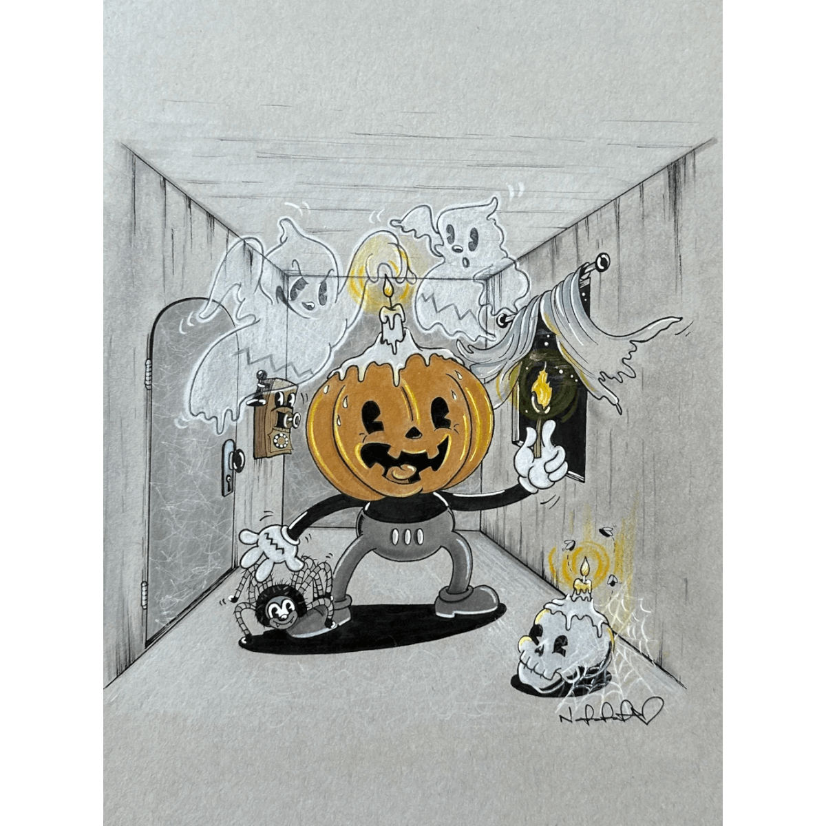 Pumpkin in Haunted Parlor