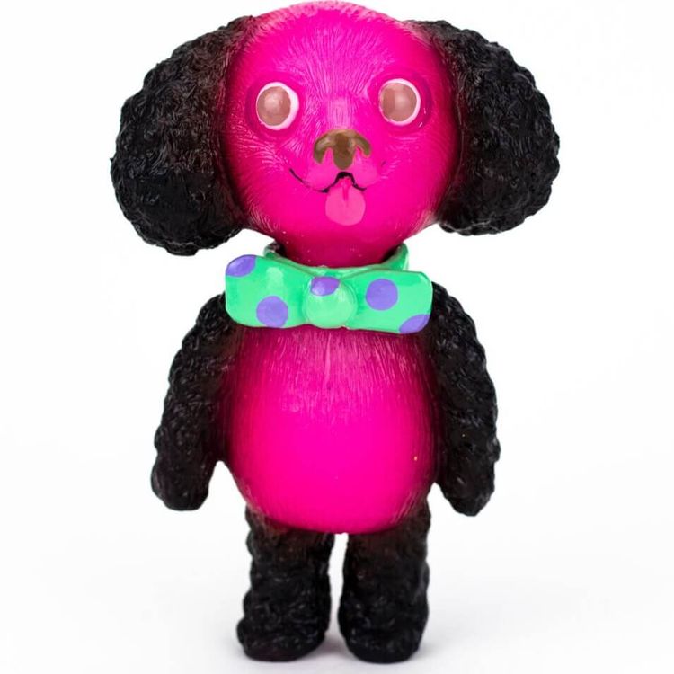 Pup Pup – Pink with Black Ears by Grumble Toy (Ainsley Sturko)