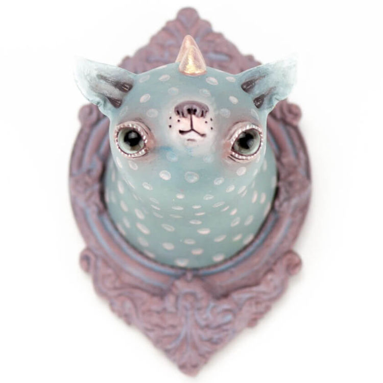 Purple Catasaurus Wall Bust by Lapka