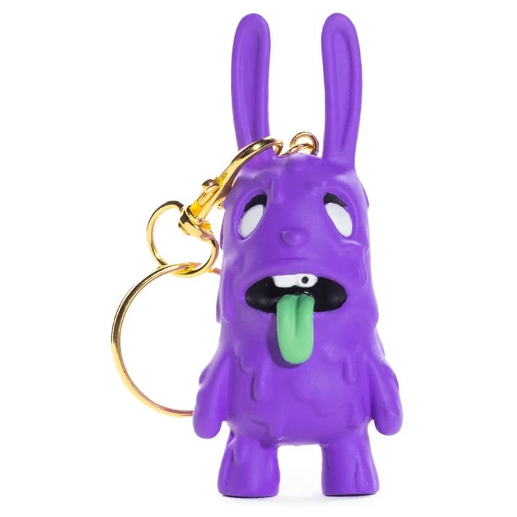 Purple Micro Zombie Bunny Keychain by Fetch for Donuts (Aleana Soto)