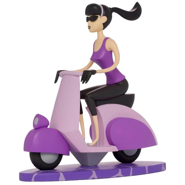 Purple Scooter Girl by Shag (Josh Agle)