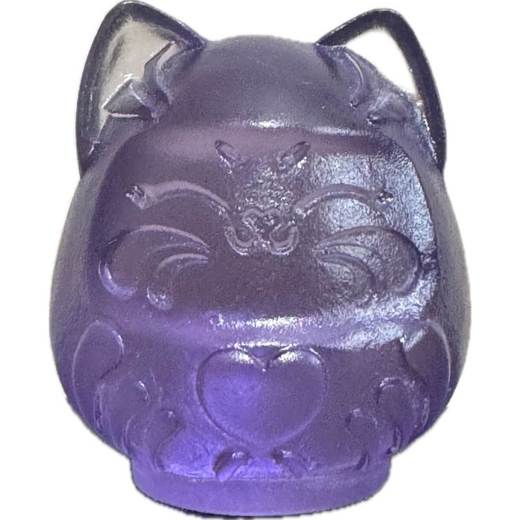 Purple Translucent Mini Daruma by Jenny Cherry