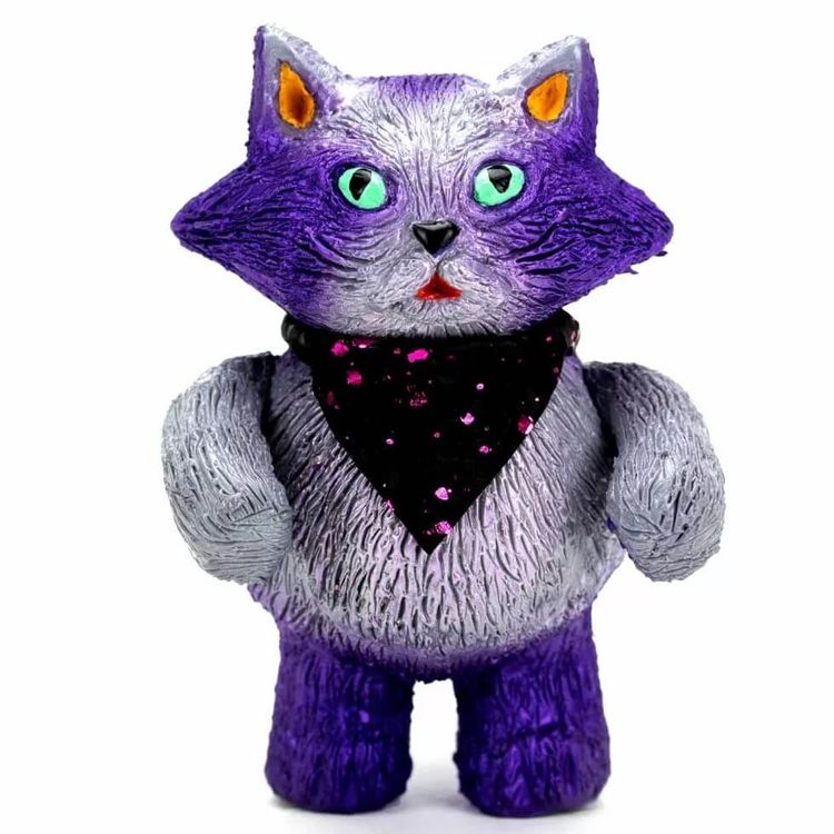 Purple on Grey, Cool Bandana Chubby Tough by Grumble Toy (Ainsley Sturko)