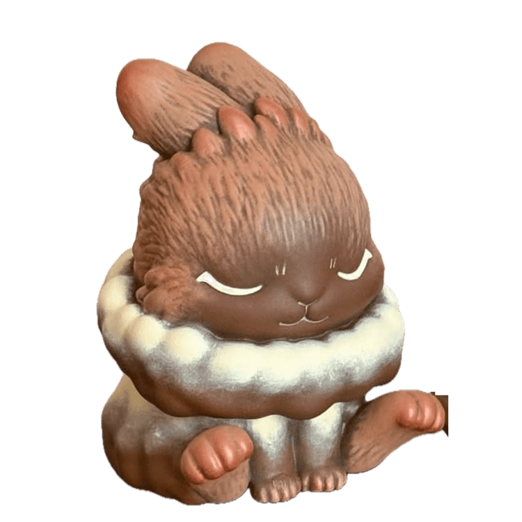 Raby Sit Sit Mocha Cake (hand-painted) by Yoyo Yeung