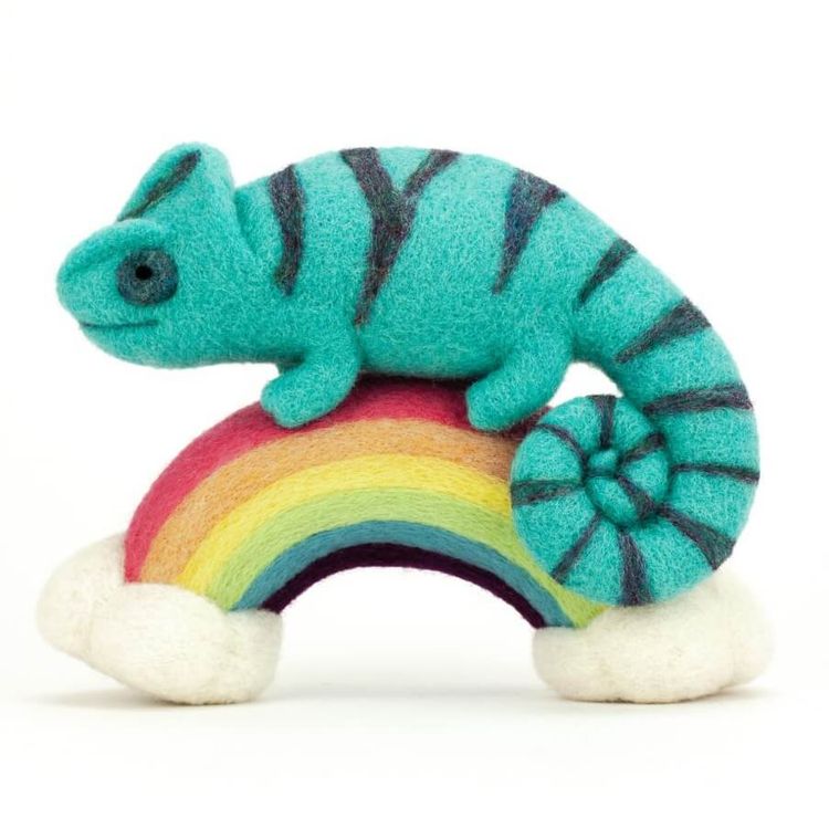 Rainbow Chameleon by Wild Whimsy Woolies