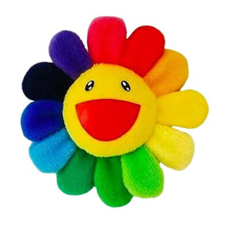 Rainbow Flower Plush Pin by Takashi Murakami