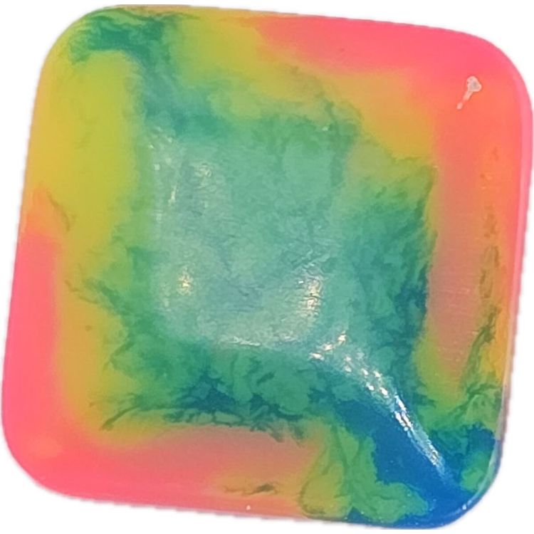 Rainbow Swirls - Worry Boulder by Glow Man Dan