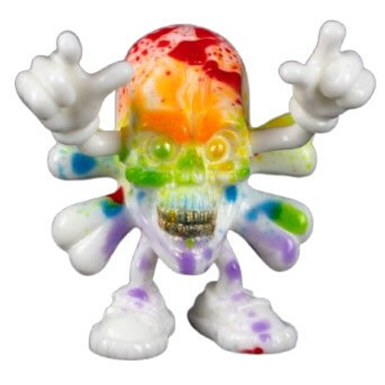 Raisin’ the Dead: Rainbow (White body with rainbow splatter) by The Angry Beast