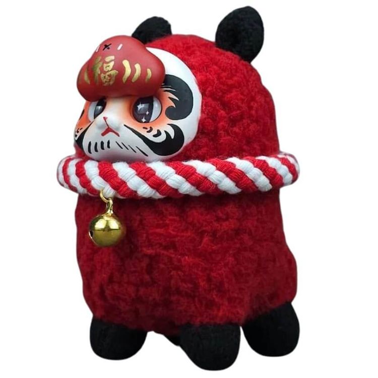 Red Daruma KUMO by Pandaeyes Handmade