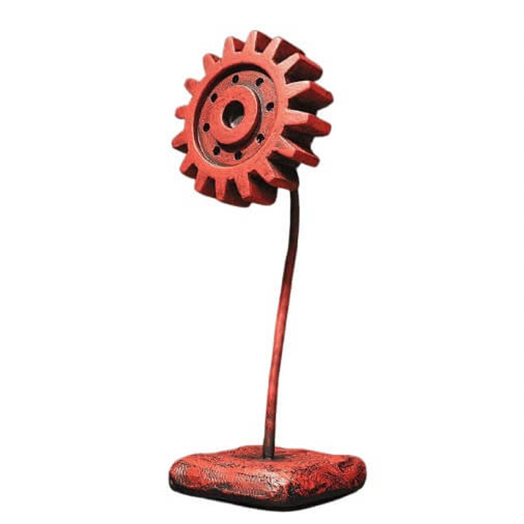 Gear Flower  - Red by HumanTreeRobot
