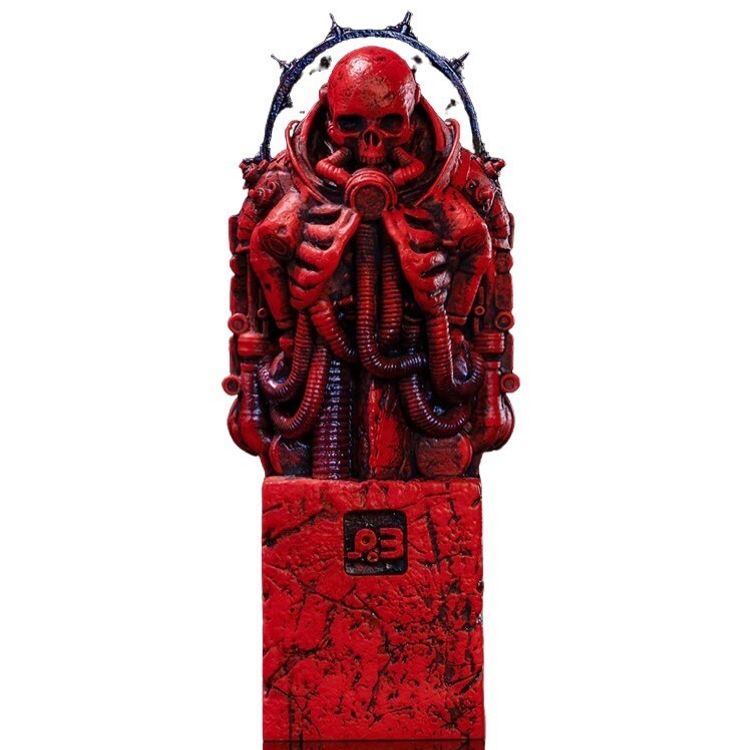Red Purple : The Statue by Pascal Blanché