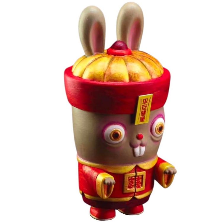 Red JiangShi Shasa Rabbit by Sean Lee