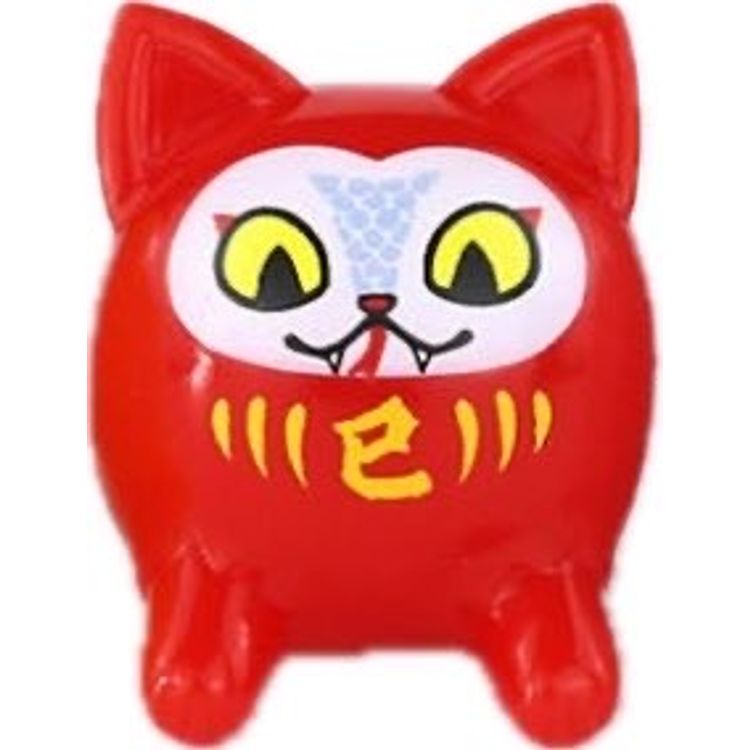 Red Snake Cat Daruma by Konatsu Koizumi