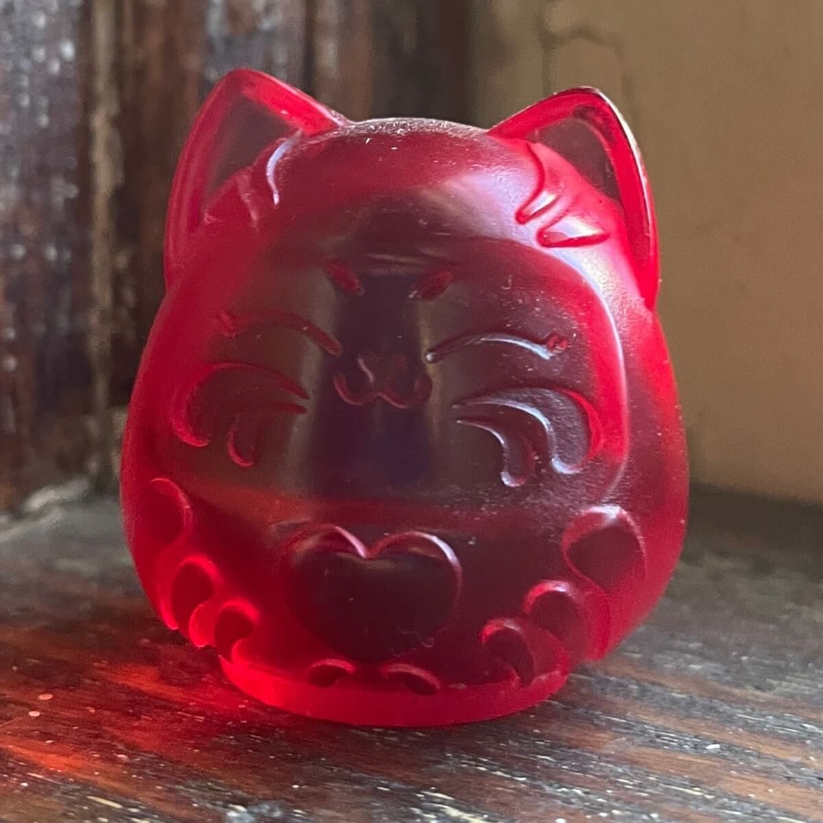 Red Translucent Mini Daruma