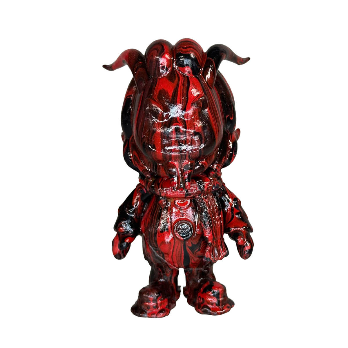 Black/Red drip Krampus figure
