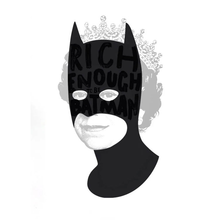Rich Enough to be Batman - Black and Silver  by Heath Kane