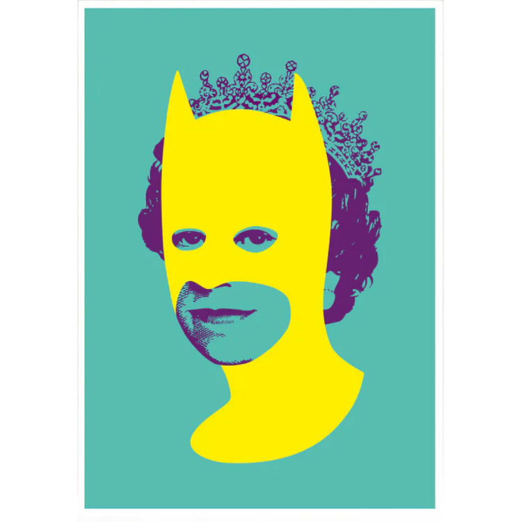 Rich Enough to be Batman - Yellow, Purple and Teal by Heath Kane