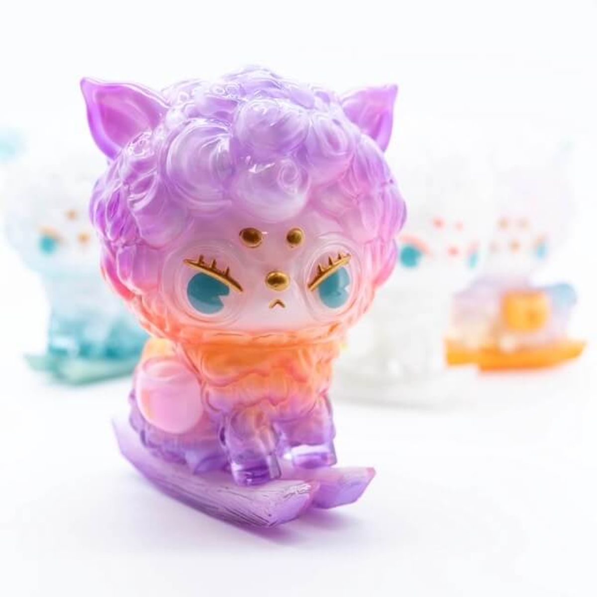 Rocking Sheep Sofye Purple Orange Fancy Art