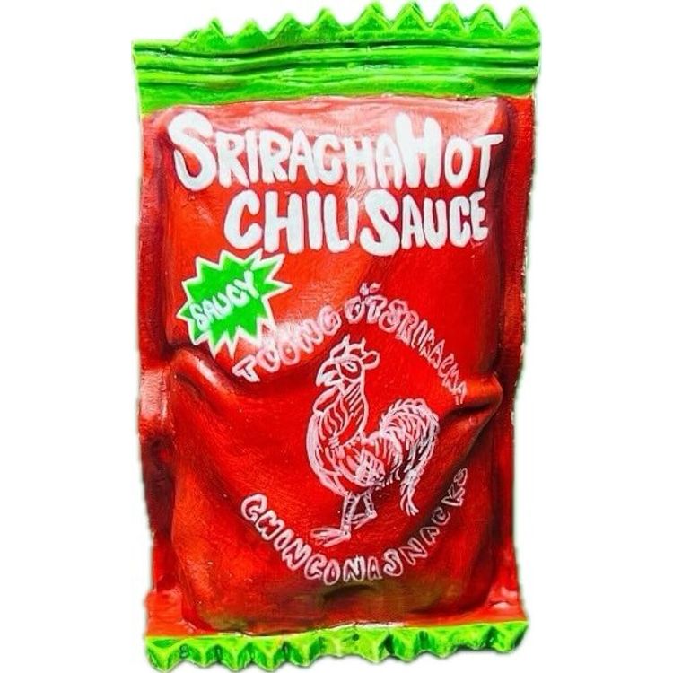 Rooster Sauce Packet by Priscilla Marquez aka PriscillasArte 